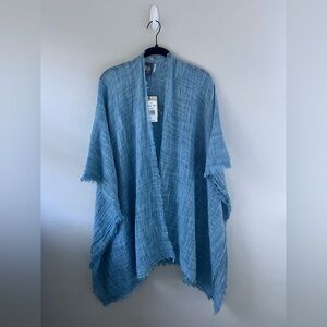 Vince Camuto Textured Blue Kimono